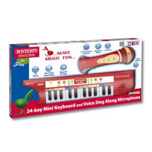 Tastiera Elettronica 24 Tasti con Microfono Karaoke - Pianola Musicale per Bambini