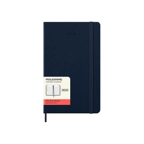 Agenda Giornaliera Moleskine 2026 – Planner Tascabile per Appunti, Note e Organizzazione - Copertina Rigida Blu Zaffiro - cm 13x21