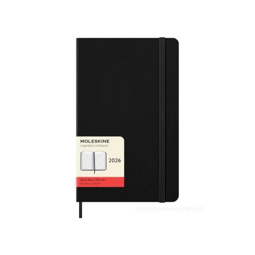 Agenda Giornaliera Moleskine 2026 – Planner Tascabile per Appunti, Note e Organizzazione - Copertina Rigida Nera - Cm 13x21
