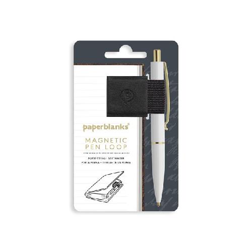 Portapenne e Segnapagine Paperblanks – Pelle Vegana Nera, Accessorio Elegante