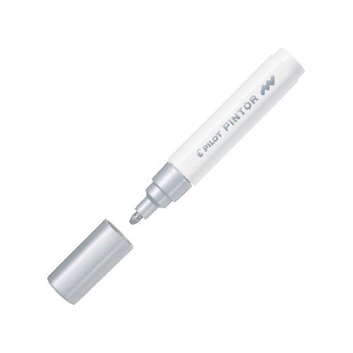 Pennarello Pintor Metal Argento – Punta Media a Base d’Acqua per Disegno e Decorazione