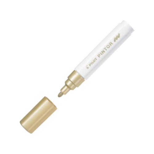 Pennarello Pintor Metal Oro – Punta Media a Base d’Acqua per Disegno e Decorazione