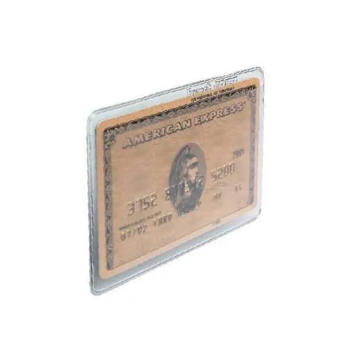 Favorit Portacarte – Custodie PVC Trasparenti 8,5×5,4 cm con 2 Tasche per Carte