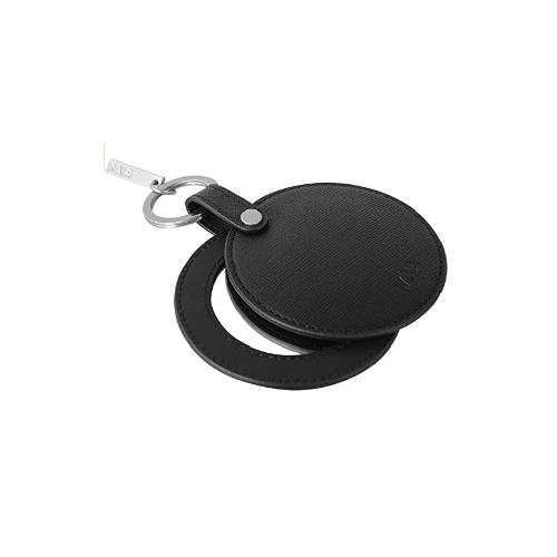 Portachiavi Nava Design "Via Durini" – Nero con Specchietto, Pelle Porta Chiavi