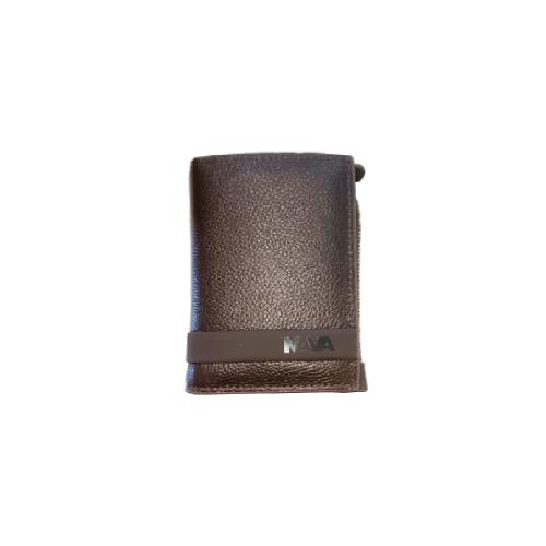 Portamonete con Portacard Nava Design "Easy Advance Leather" – Pelle Caffè, Compatto e Funzionale