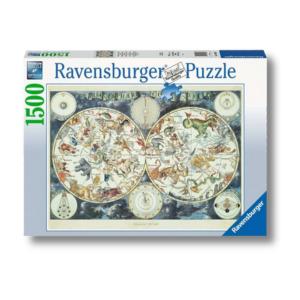 Mappa del Mondo con Animali Fantastici - Ravensburger Puzzle 1500 Pezzi