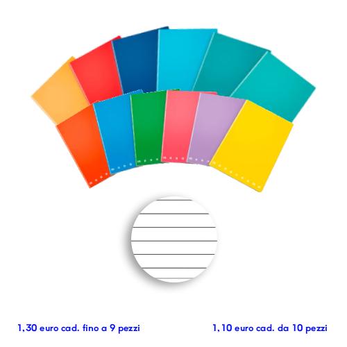 Quadernone a Righi 1R Monocromo 42 Fogli 80gr Colori Assortiti