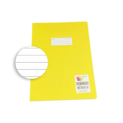 Quadernone a Righi 1R Fogli 100gr +33% Pagine in PPL Coprente Giallo con Portanome