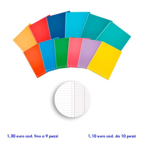 Quadernone Partita Doppia a Due Colonne Monocromo 42 Fogli 80gr Colori Assortiti