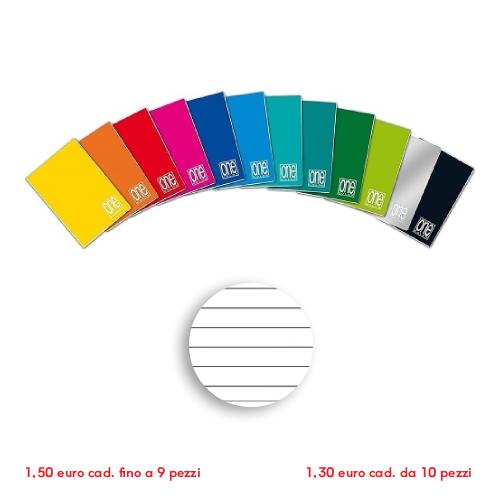 Quadernone Blasetti One Color a Righi 1R 100gr +33% Pag Colori Assortiti