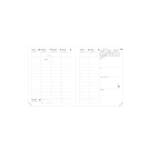 Ricambio Agenda Settimanale Verticale 13 Mesi 2026 "Presidente" – 21x27 cm, Blocco Sostitutivo, Planner Settimanale