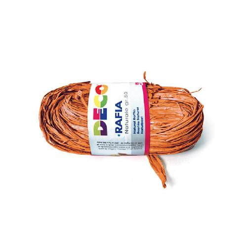 Rafia Naturale Arancione 50 g per Confezioni Regalo, Decorazioni e Lavori Creativi