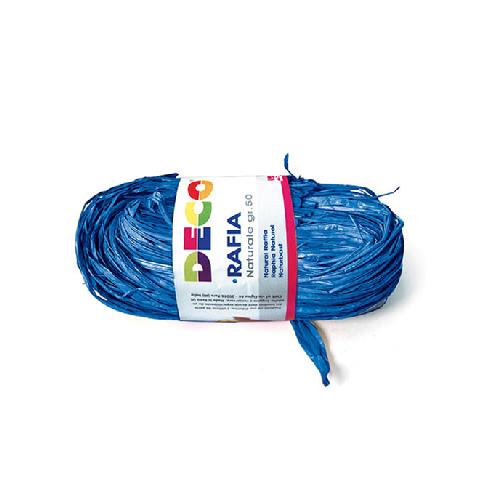 Rafia Naturale Blu Roi 50 g per Confezioni Regalo, Decorazioni e Lavori Creativi