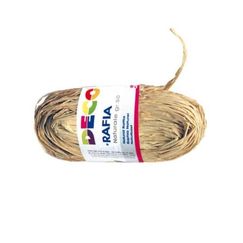 Rafia Naturale Vegetale 50 g per Confezioni Regalo, Decorazioni e Lavori Creativi