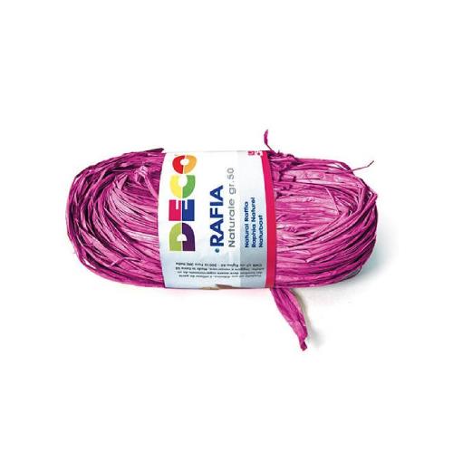 Rafia Naturale Rosa Fucsia 50 g per Confezioni Regalo, Decorazioni e Lavori Creativi