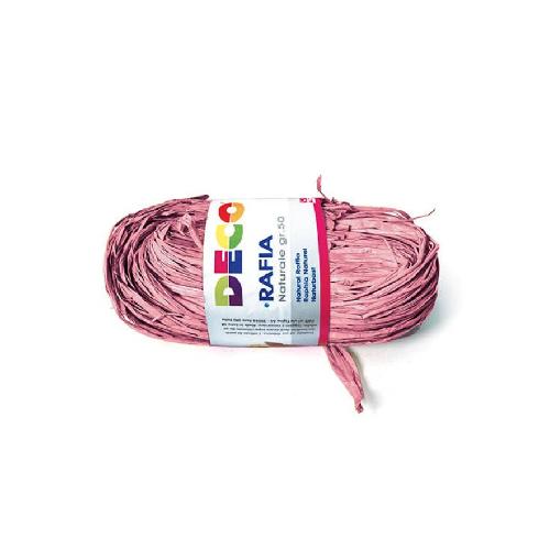 Rafia Naturale Rosa 50 g per Confezioni Regalo, Decorazioni e Lavori Creativi