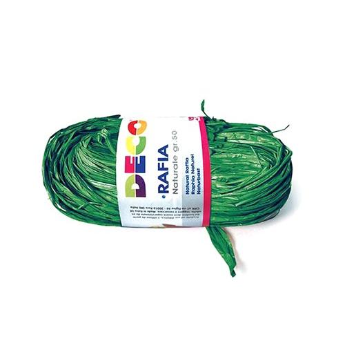 Rafia Naturale Verde Natale 50 g per Confezioni Regalo, Decorazioni e Lavori Creativi