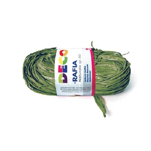 Rafia Naturale Verde Salvia 50 g per Confezioni Regalo, Decorazioni e Lavori Creativi