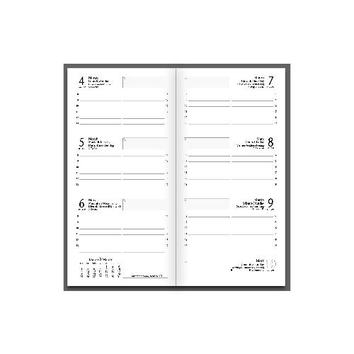Ricambio Agenda Settimanale 2026 – 8x16 cm, Blocco Sostitutivo, Planner Settimanale Tascabile
