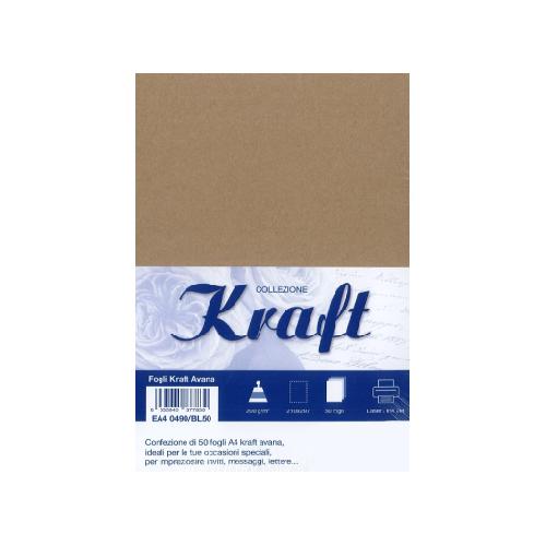 Risma A4 Carta Kraft – 200 g (50 fogli)