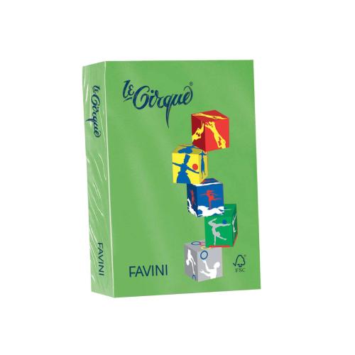 Risma Carta Favini Le Cirque Verde Prato A4 160 g – 250 Fogli di Carta Colorata per Stampa e Progetti Creativi 