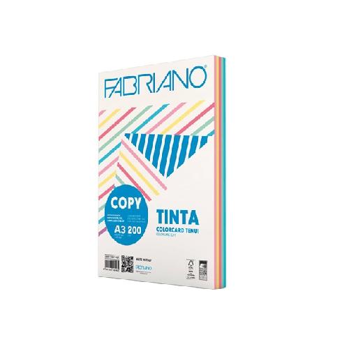 Fabriano Colorcard A3 Colori Tenui 200 g – 100 Fogli di Carta Colorata Robusta per Progetti Creativi