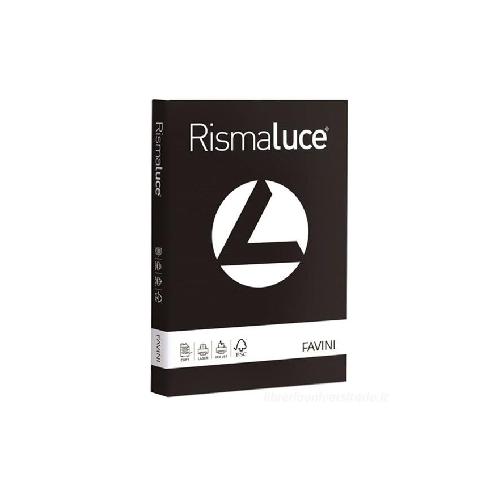 Risma A4 Favini Rismaluce Nero 200 g – Carta Nera Opaca FSC da 125 Fogli