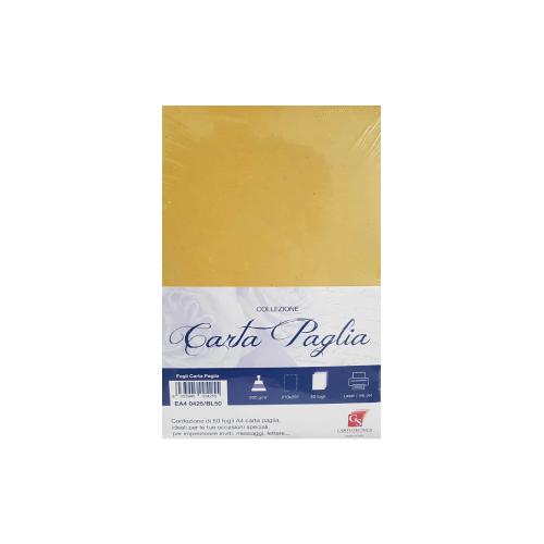Risma A4 Carta Paglia 90 g – 50 Fogli Naturali per Biglietti, Inviti e Creazioni Creative