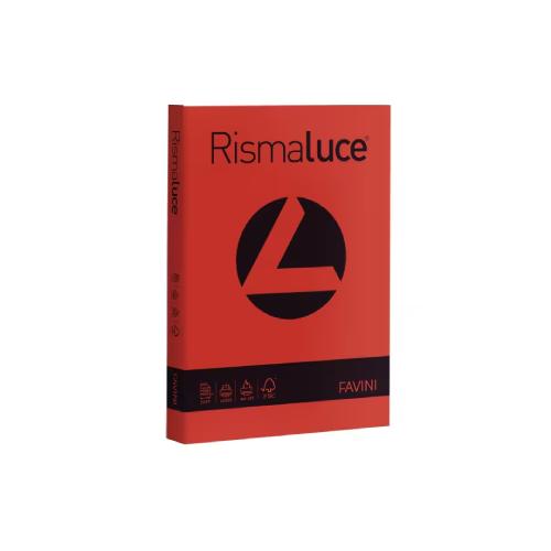 Risma A4 Favini Rismaluce Rosso Scarlatto 200 gr 125 fogli carta colorata per stampa e creatività