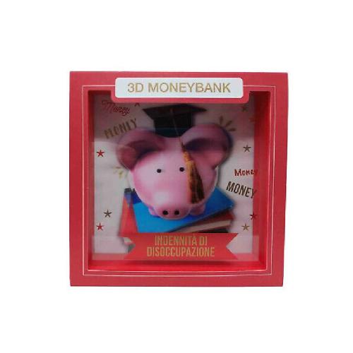 Salvadanaio 3D Indennità di Disoccupazione Laurea – MoneyBank Risparmio Originale