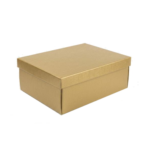 Scatola Regalo Fibra Oro 34x25x12 Cm