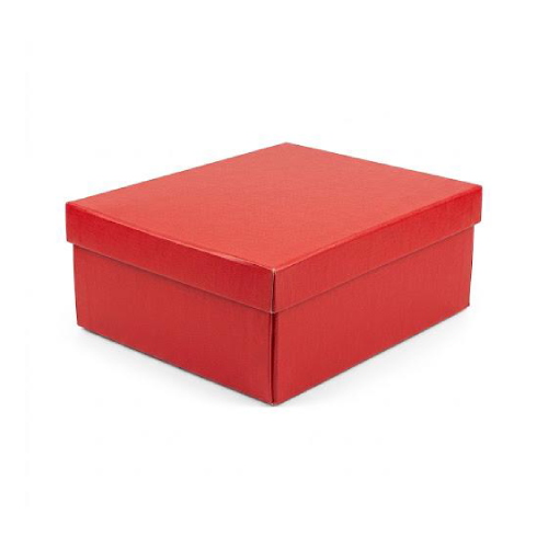 Scatola Regalo Lino Rosso 30x23x11 Cm