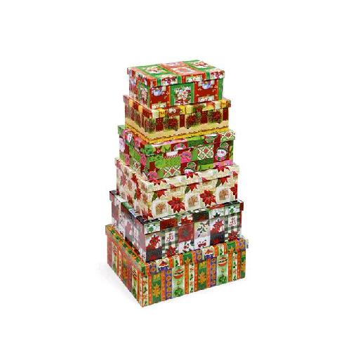 Scatola "Christmas" Versione 6 35x27x13 cm per Confezioni Regalo Natalizie