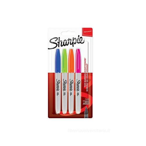 SHARPIE PENNARELLO PUNTA FINE CONF. 4PZ COLORI FLUO