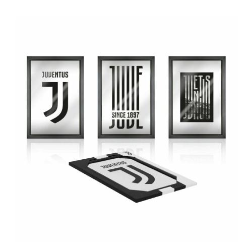 Specchio Rettangolare con Grafica Juventus – Accessorio Ufficiale Bianconero