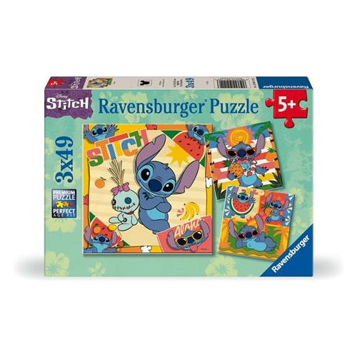 Stitch - Puzzle 3x49 Pezzi