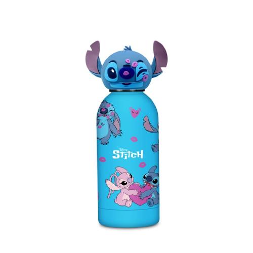 Borraccia Tappo Sagomato Lilo & Stitch Seven 350 ml - Bottiglia Termica in Acciaio Inox Antigoccia
