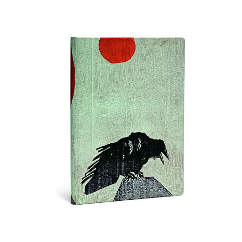 Taccuino a Righe Paperblanks "Corvo con Sole Rosso" Midi – 18x13 cm, Quaderno Artistico