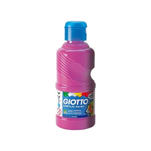 Tempera acrilica magenta 250 ml Giotto | Colore coprente brillante per carta, legno e plastica