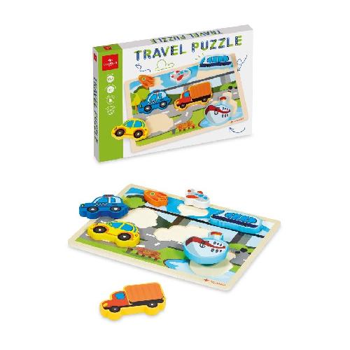 PUZZLE IN LEGNO "TRAVEL PUZZLE" 