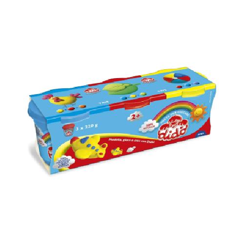 Tris Barattoli - Didò Pasta Modellabile per Giocare (Giallo, Rosso, Azzurro)
