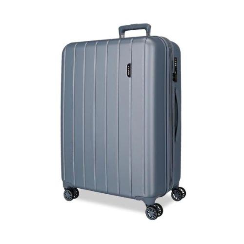 Trolley ABS 4 Ruote Movom Wood – Colore Silver, 45x65x27 cm