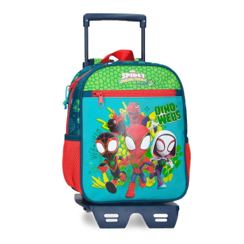 Zaino Trolley Linea Asilo 28 Cm Spidey Dino Webs