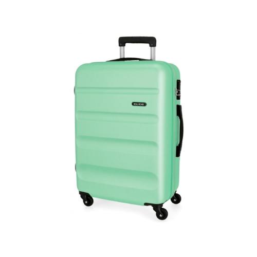 Trolley Roll Road Flex 51x75x28 cm – Colore Turchese, ABS, Chiusura TSA, 4 Ruote
