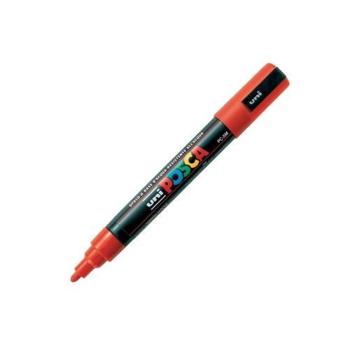 Pennarello Uni Posca PC-5M Rosso – Colore Opaquo e Vivace per Disegno e Creatività
