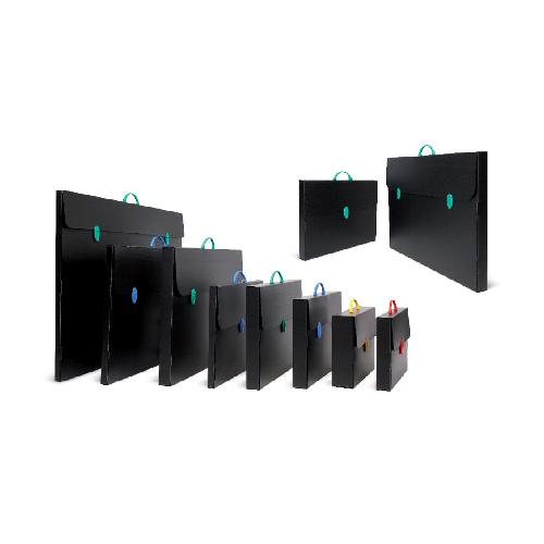Valigia Polionda Montata 52x73,5x3 cm Every Line Total Black