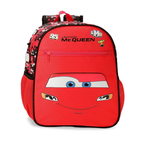 Zaino Adattabile Linea Asilo 33Cm Cars McQueen Rosso