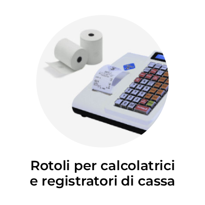 rotoli per calcolatrici e registratori di cassa
