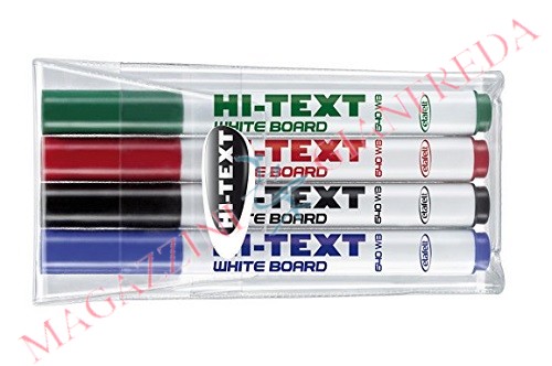 PENNARELLI PER LAVAGNE BIANCHE HI-TEXT 640 WHITE BOARD COL. ASS. (4 PZ)